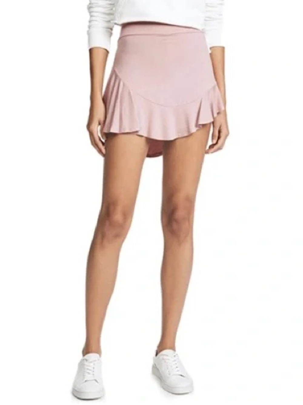 Riller & Fount Pink Ruffle Hem Athletic Skort